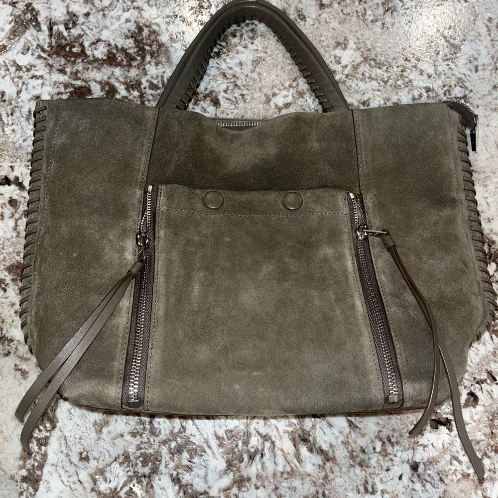 ALLSAINTS suede shoulder purse